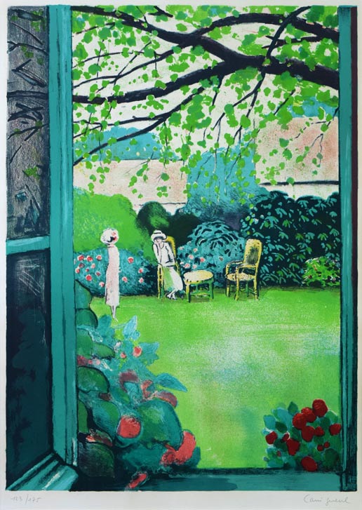 ジャン・ピエール・カシニョール(JEAN PIERRE CASSIGNEUL)「リンゴの木」リトグラフ 作品全体拡大画像