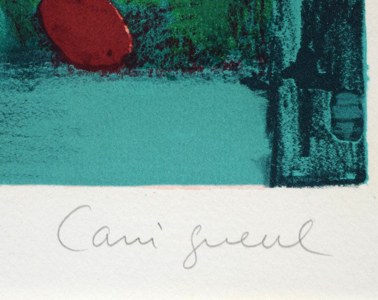 ジャン・ピエール・カシニョール(JEAN PIERRE CASSIGNEUL)「リンゴの木」リトグラフ 本人直筆鉛筆サイン