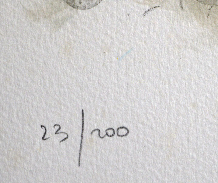 ジャン・ピエール・カシニョール(JEAN PIERRE CASSIGNEUL)「気まぐれ(TEQUADES)よりPL,9」リトグラフ 限定番号(ed,23/200)