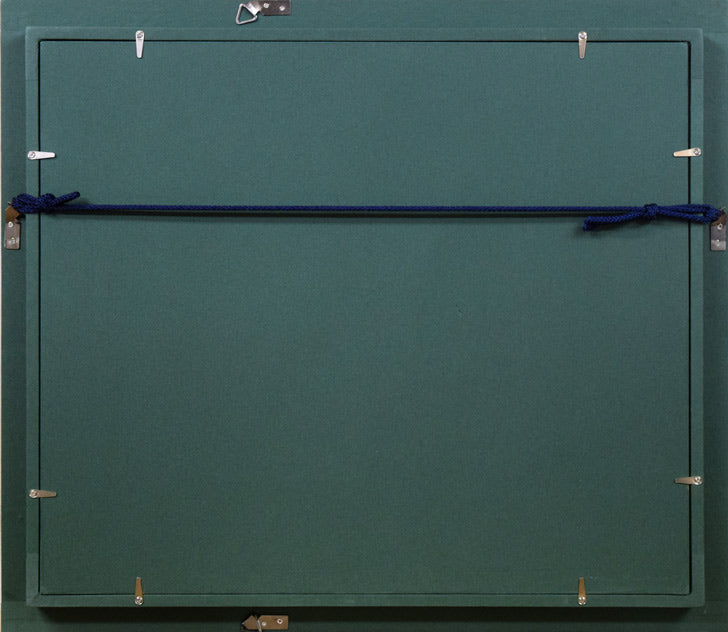 片山弘明「初冬の阿寒湖(北海道)」油絵・F8号 額縁裏側部分