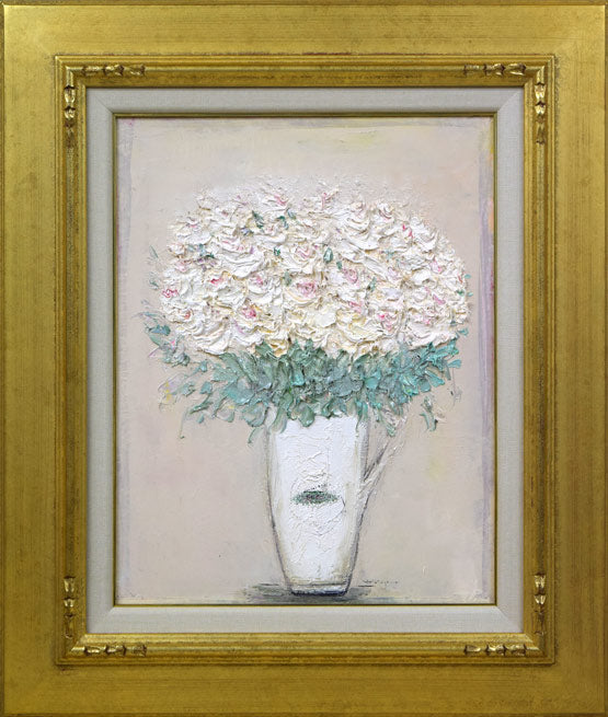 片山弘明「薔薇」油絵・F6号