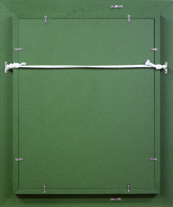 片山弘明「薔薇」油絵・F6号 額縁裏側部分