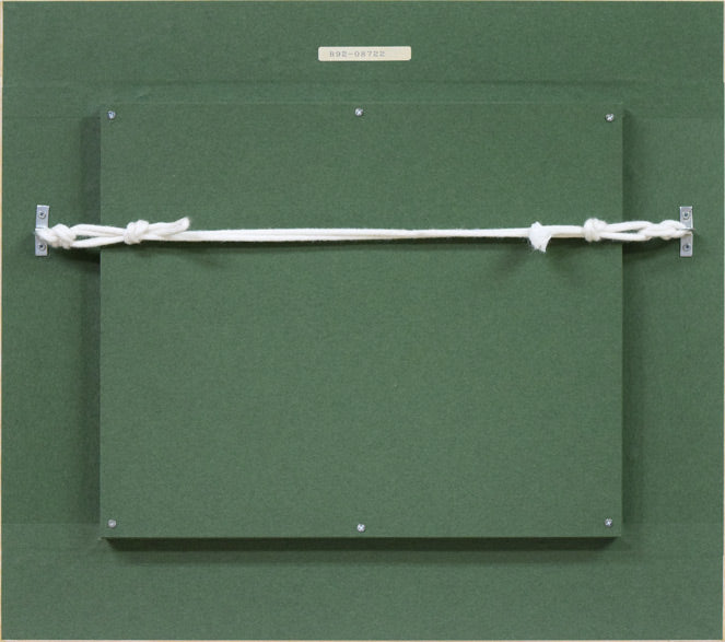 片山弘明「窓辺(北の大地)」油絵・F3号 額縁裏側画像