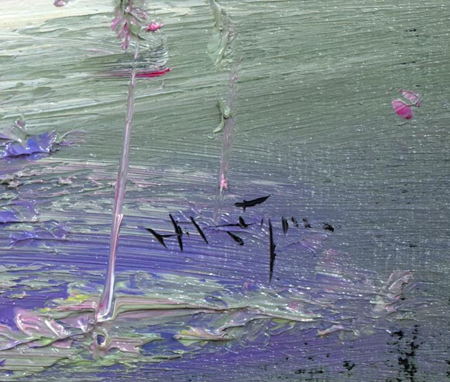 片山弘明「北の大地(セタナリアの丘・ルスツ)」油絵・F4号 サイン拡大画像