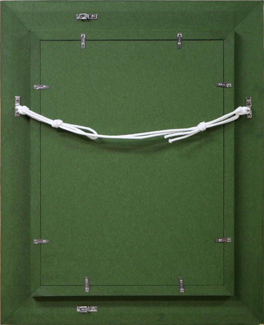 片山弘明「北の大地(セタナリアの丘・ルスツ)」油絵・F4号 額縁裏側画像