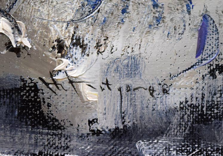 片山弘明「北の風景(富良野ラベンダー)」油絵・F20号 サイン部分