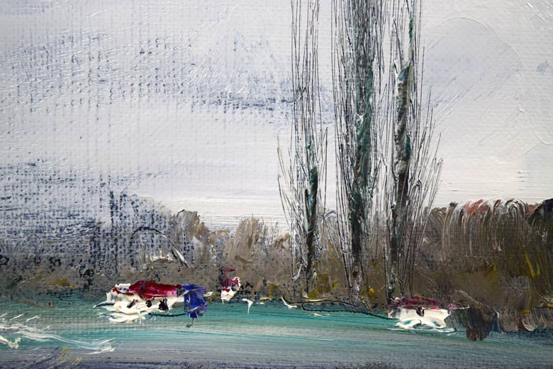 片山弘明「北の風景(富良野ラベンダー)」油絵・F20号 拡大部分2