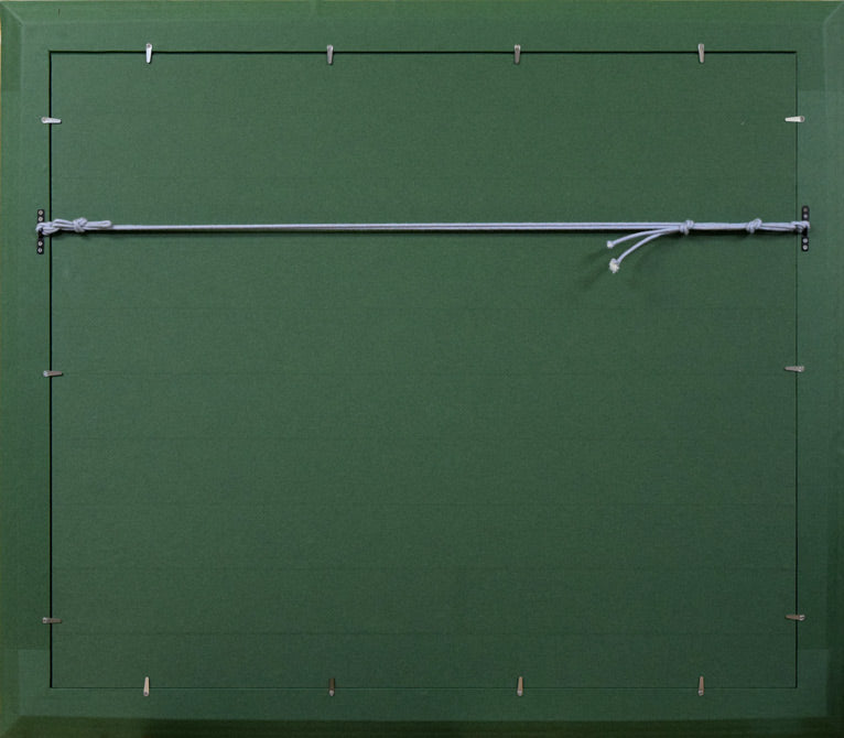 片山弘明「北の風景(富良野ラベンダー)」油絵・F20号 額縁裏側部分