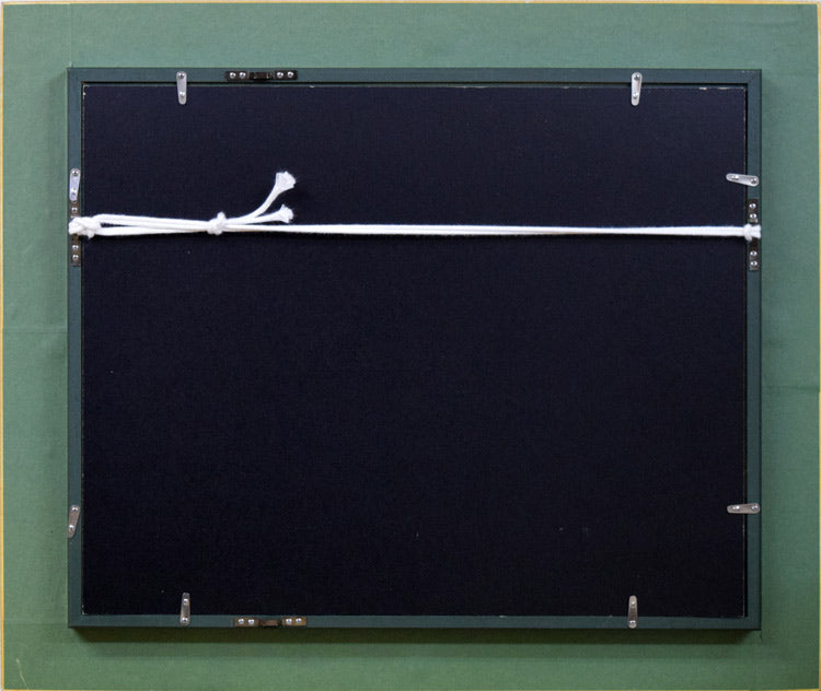 片山弘明「つる薔薇」油絵・F6号 額縁裏側部分