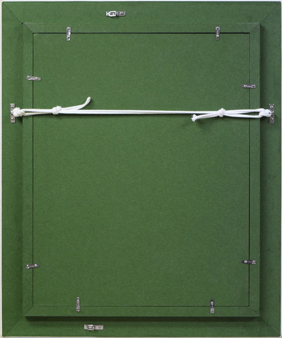 加藤清江「花」油絵・F6号 額縁裏側画像