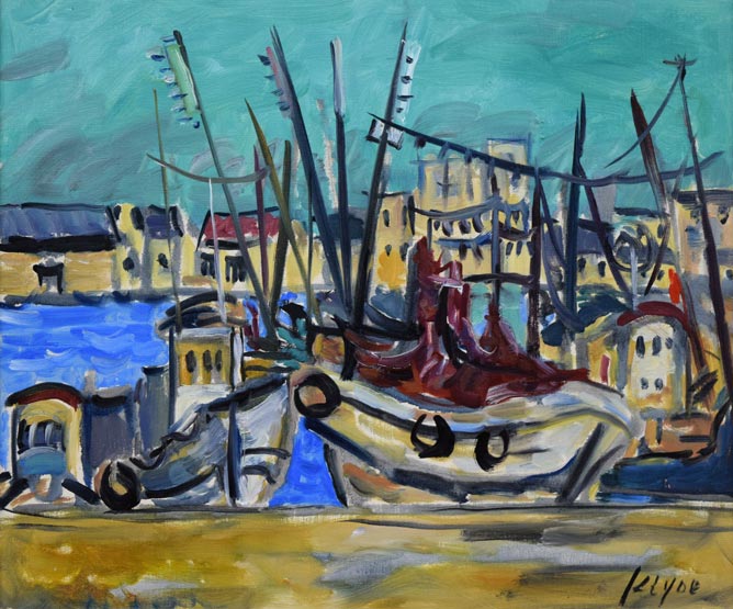 加藤清江「釧路」油絵・F8号 作品全体拡大画像