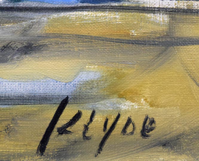 加藤清江「釧路」油絵・F8号 サイン拡大画像