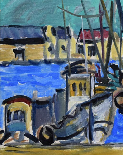 加藤清江「釧路」油絵・F8号 拡大画像2