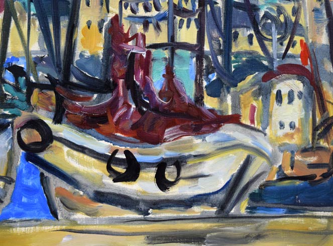 加藤清江「釧路」油絵・F8号 拡大画像4