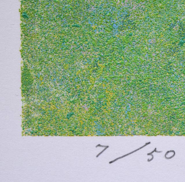 勝田幸男「新緑祇王寺(京都)」粒画 限定番号(ed,7/50)拡大画像