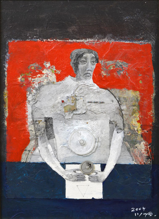 川畑 盛邦「my portrait 1」ミスクトメディア・コラージュ 全体拡大部分