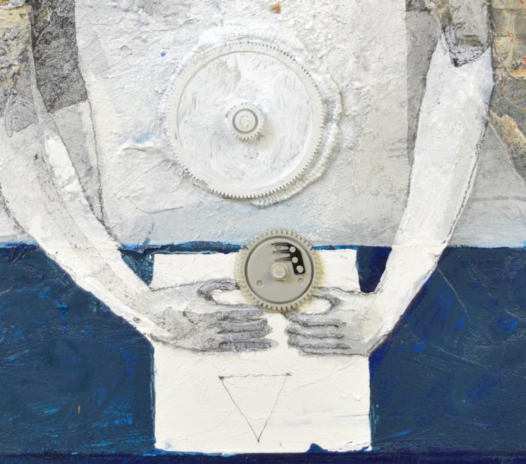 川畑 盛邦「my portrait 1」ミスクトメディア・コラージュ 拡大部分2