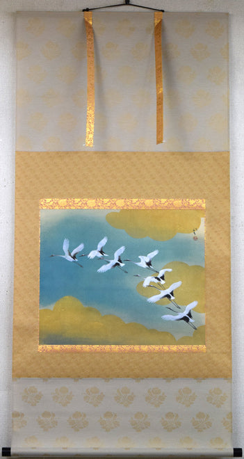 川端龍子「虹の如く」複製工芸掛軸・共箱