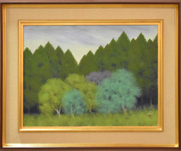 河本正「新樹」日本画・P12号