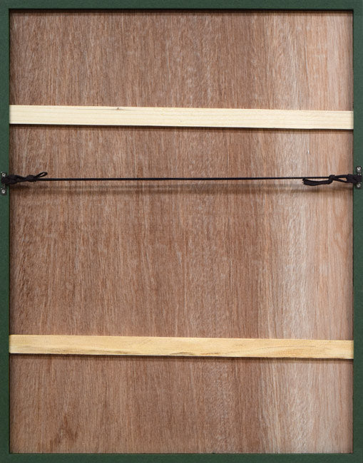 河野薫「絵島(DANCING FIGURE)」木版画 額縁裏側画像