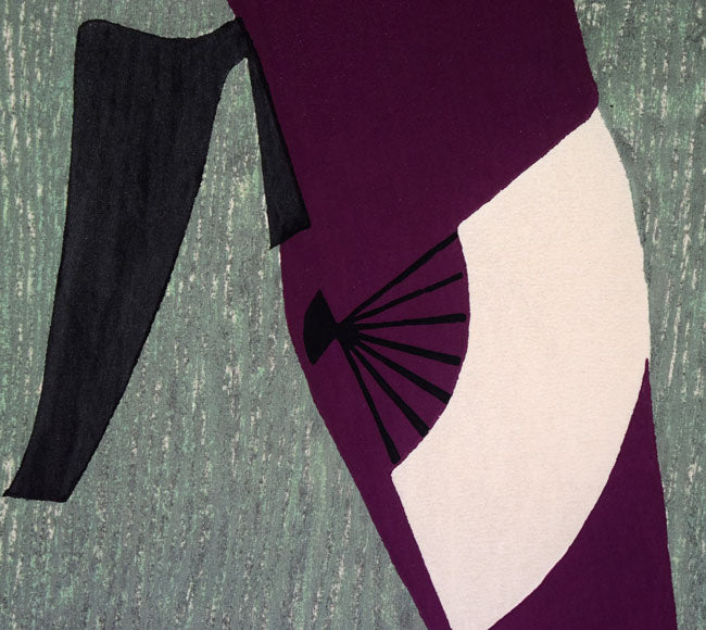 河野薫「滝 DANCING FIGURE(TAKI)」木版画 拡大画像2