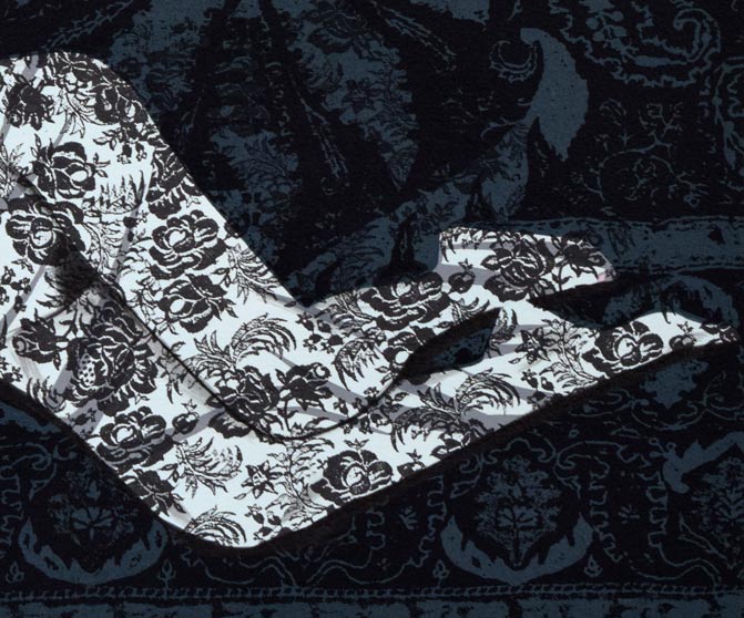 加山又造「レースの裸婦2」リトグラフ 拡大画像3