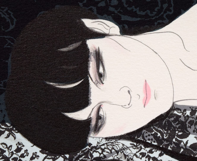 加山又造「レースの裸婦2」リトグラフ 拡大画像4