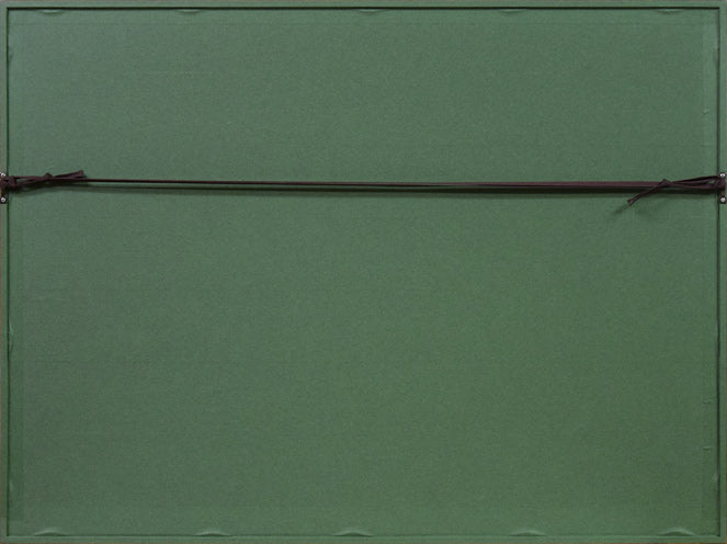 加山又造「レースの裸婦2」リトグラフ 額縁裏側画像