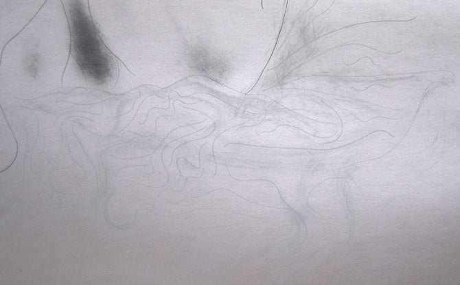 加山又造「うずくまる女」リトグラフ 拡大画像3