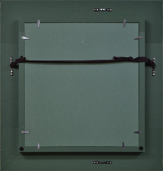 木田金次郎「椿之図」墨彩画 額縁裏側画像