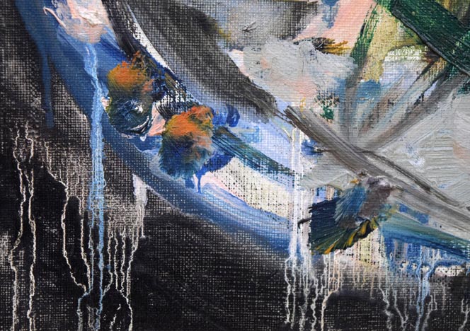 木田金次郎「蜜柑」油絵・F4号 拡大画像3