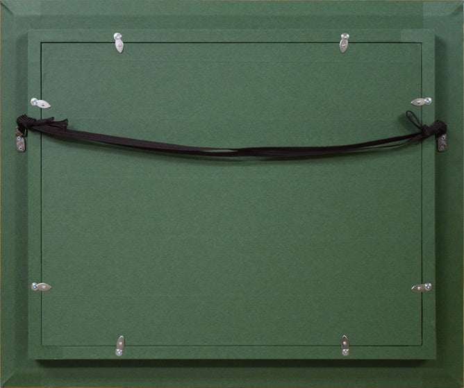 木田金次郎「蜜柑」油絵・F4号 額縁裏側画像