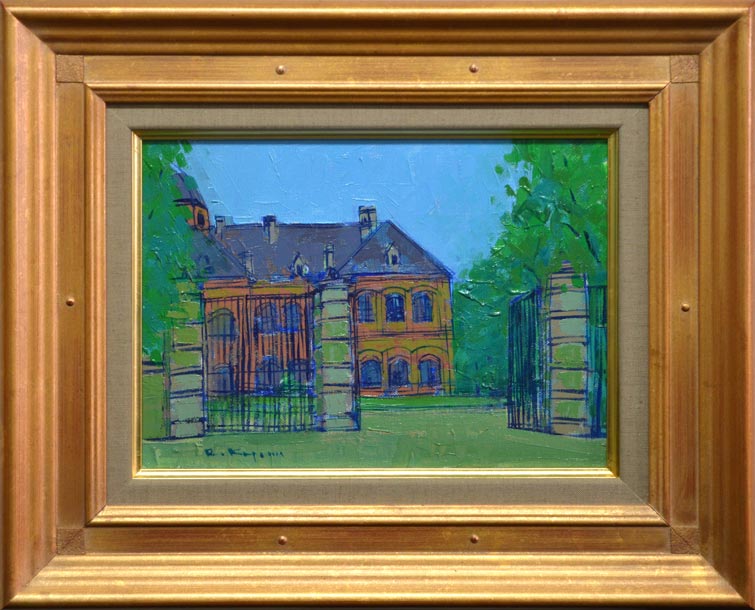 木嶋 良治「道庁」油絵・F4号