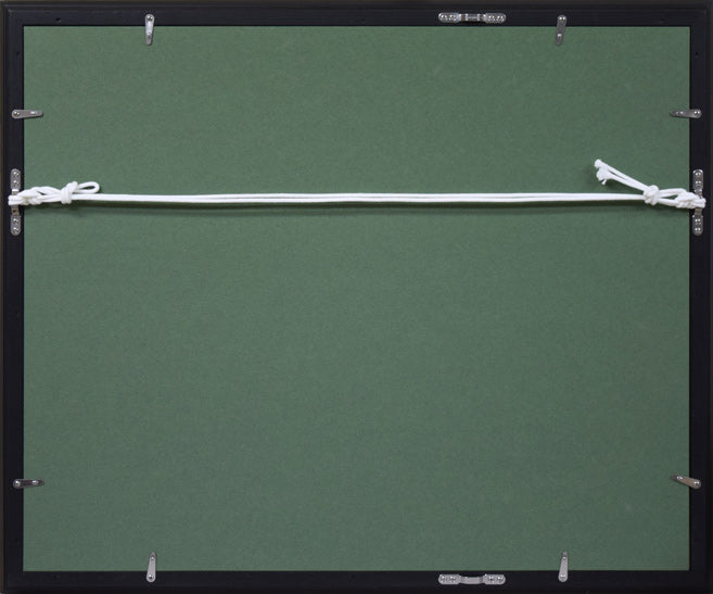 木嶋良治「サイロのある風景」油絵・F6号 額縁裏側画像