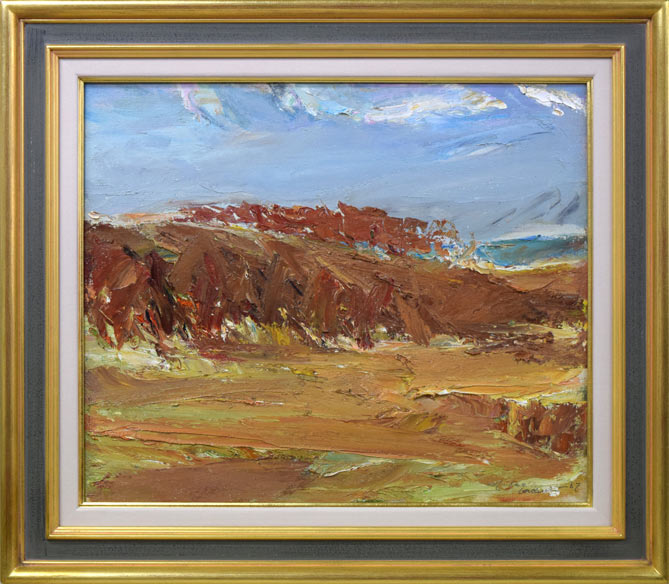 菊地又男「晩秋」油絵・F8号