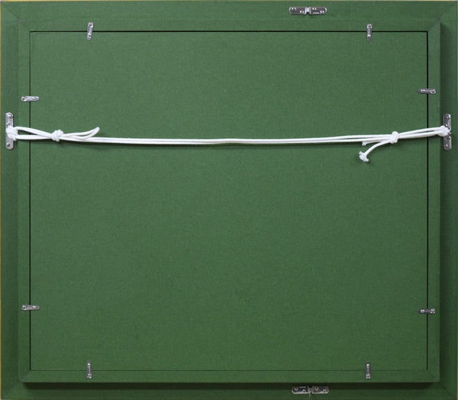 菊地又男「晩秋」油絵・F8号 額縁裏側画像