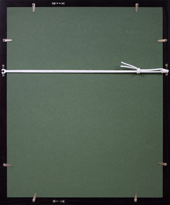 菊地又男「エリモ岬」水彩画 額縁裏側画像