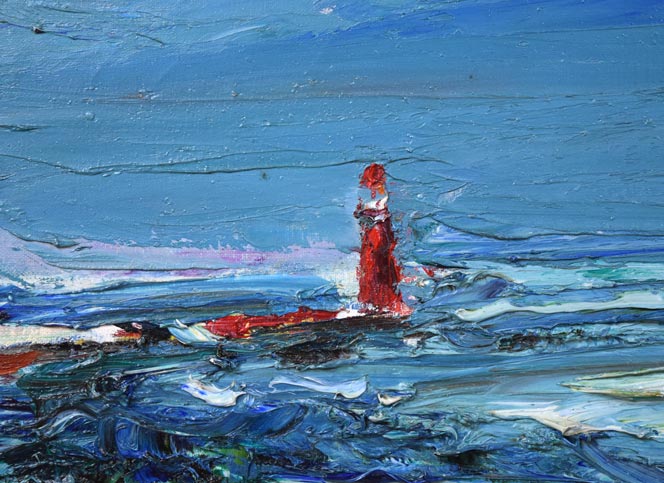 菊地又男「冬の網走港」油絵・F6号 拡大画像1