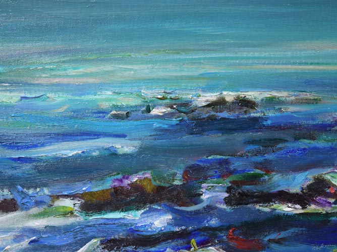 菊地又男「エリモの朝」油絵・F8号 拡大画像1