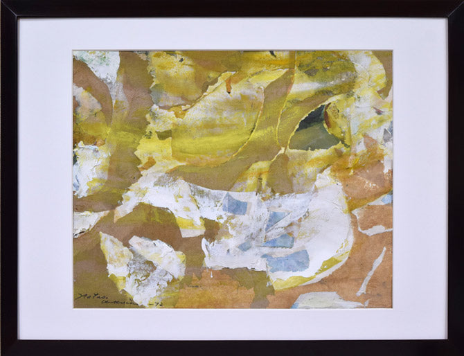 菊地又男「無題」油絵、コーラジュ作品・8号