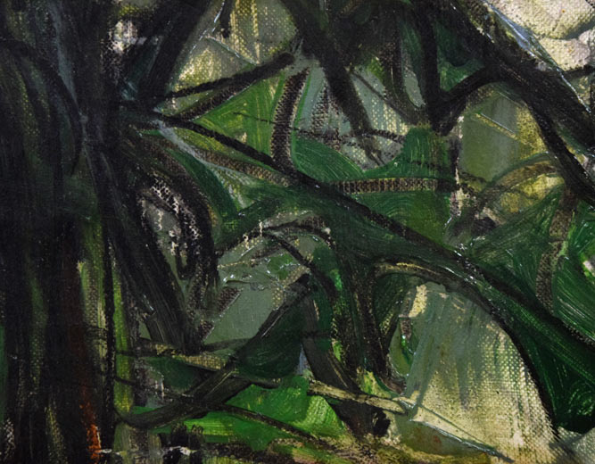 菊地精二「あざみ」油絵・P8号 拡大画像3