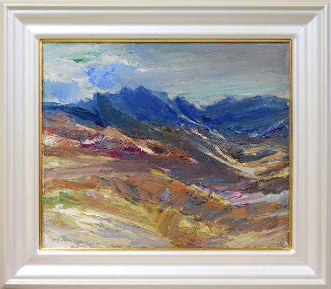 菊地又男「十勝岳の秋」油絵・F8号