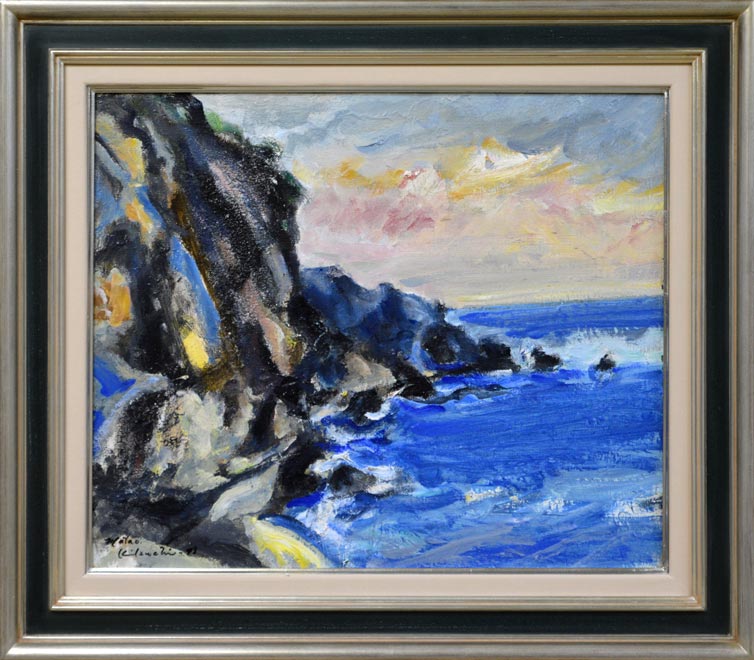 菊地又男「襟裳岬」油絵・F8号・1998年作