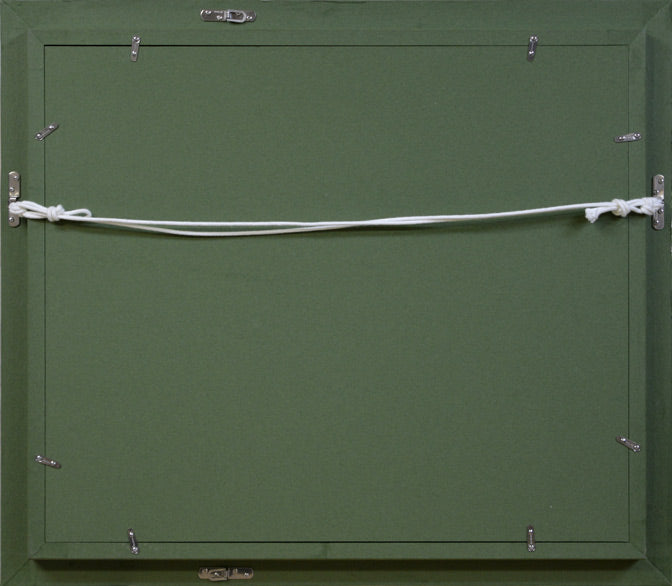 菊地又男「襟裳岬」油絵・F8号・1998年作 額縁裏側部分