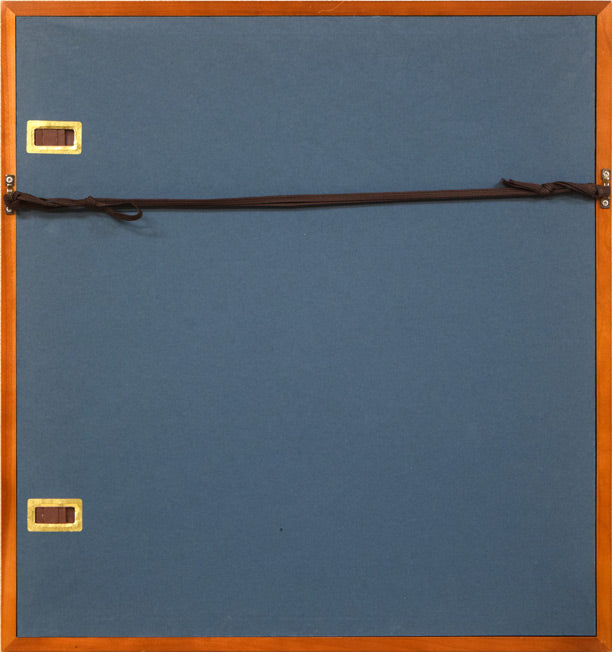 木村捷司「薔薇」油絵・色紙 額縁裏側画像