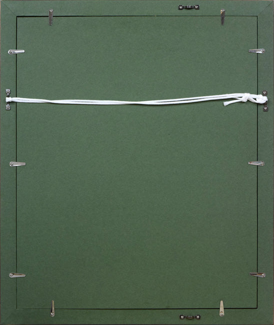 木村捷司「あいぬ風俗かむい・のみ 新冠のエカシ」水彩画 額縁裏側部分