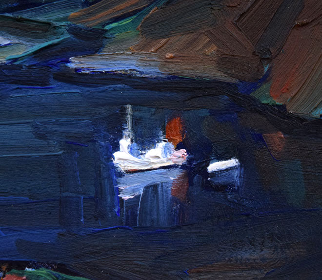 木村捷司「ソグネフィヨルド(ノルウェー)」油絵・F2号 拡大画像2