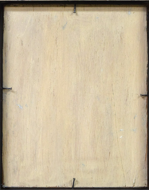 木村捷司「ソグネフィヨルド(ノルウェー)」油絵・F2号 作品裏側画像