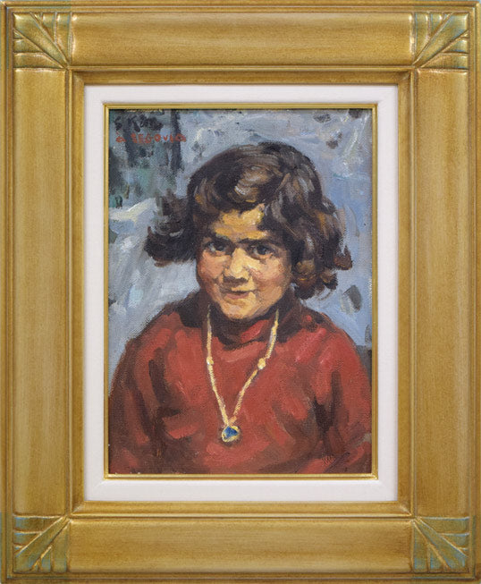 木村捷司「セゴヴィアの少女」油絵・F4号