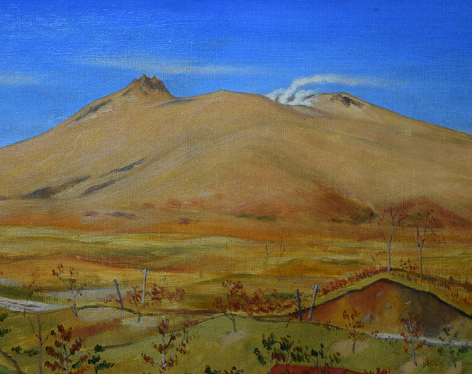 木村捷司「松風園眞景(函館・旧相馬家別荘)」油絵・変形60号 拡大画像3